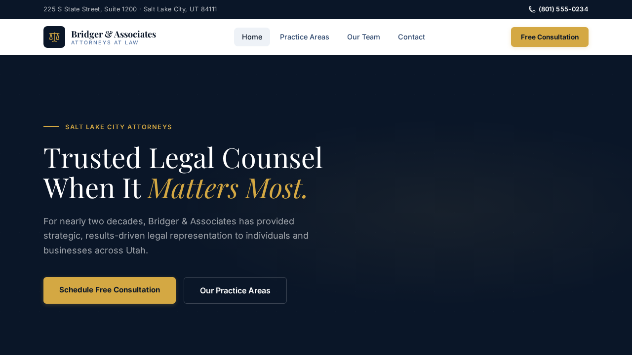 Bridger & Associates screenshot