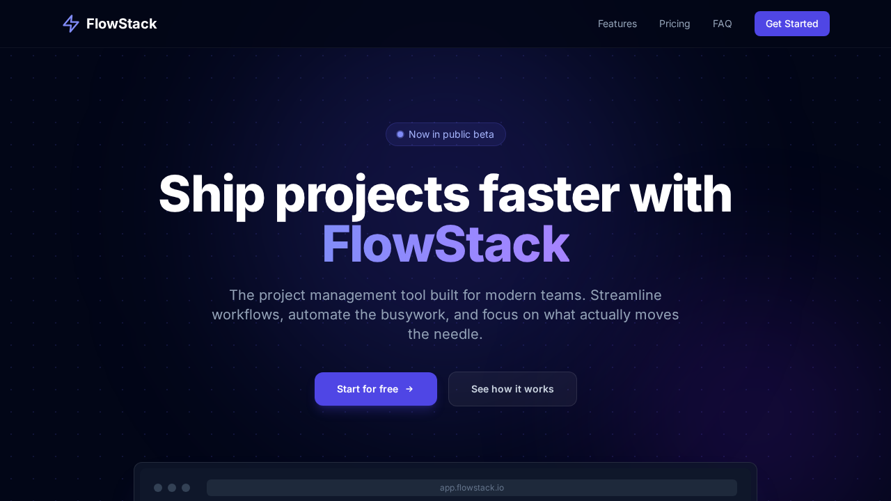 FlowStack screenshot